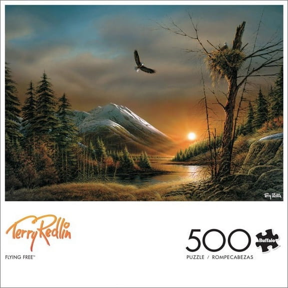 Buffalo Games 500-Piece Terry Redlin Flying Free Interlocking Jigsaw Puzzle