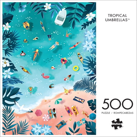 Buffalo Games 500-Piece Tropical Umbrellas Jigsaw Puzzle