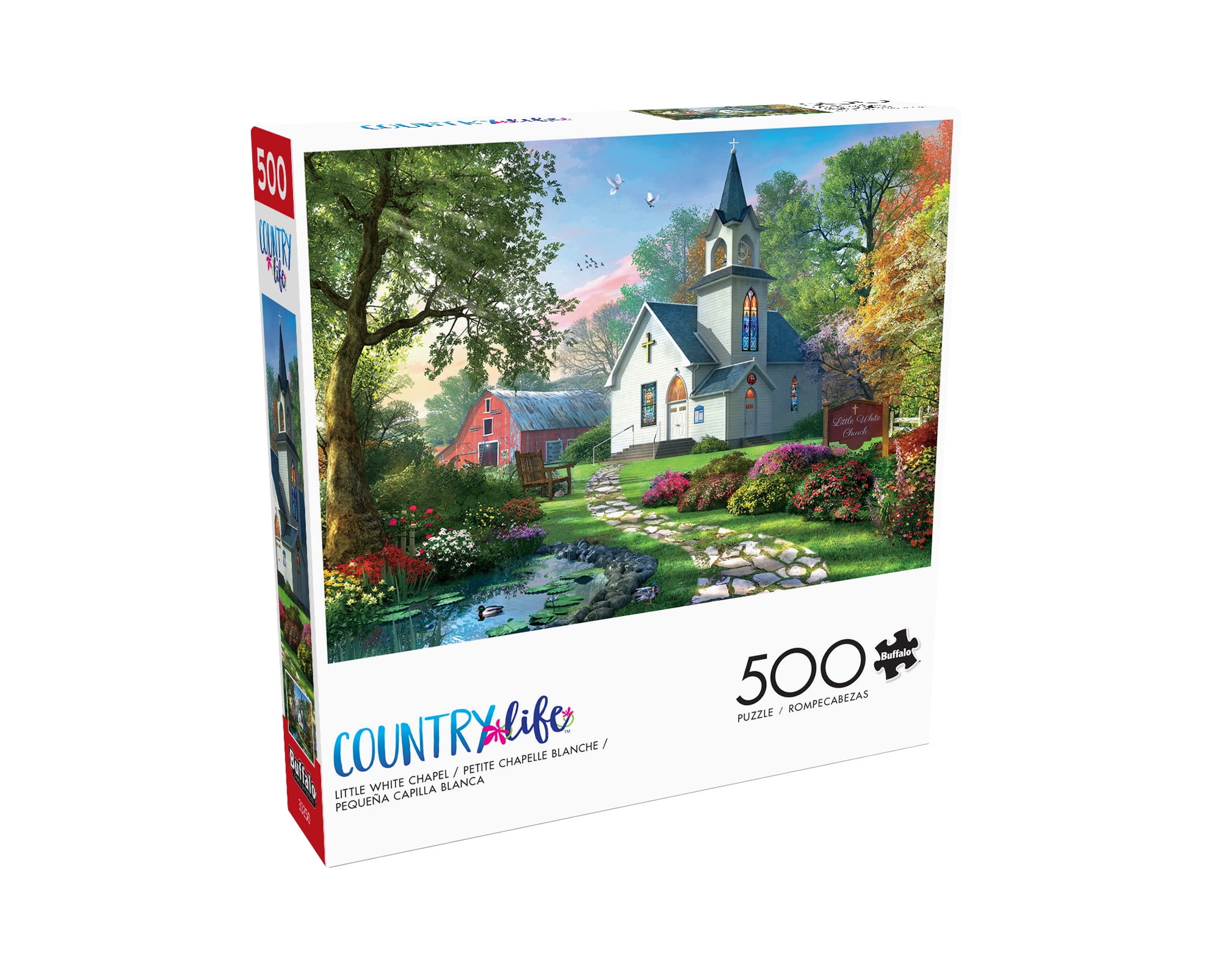 Buffalo Games 500Pieces Little White Chapel Interlocking Ji