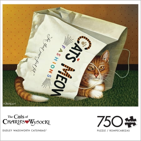 Buffalo Games 750-Piece Cats Dudley Wadsworth Catsinbag Interlocking Jigsaw Puzzle