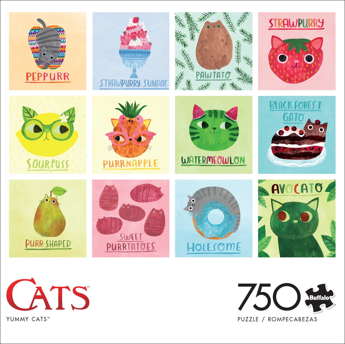 Buffalo Games 750-Piece Cats Yummy Cats Interlocking Jigsaw Puzzle