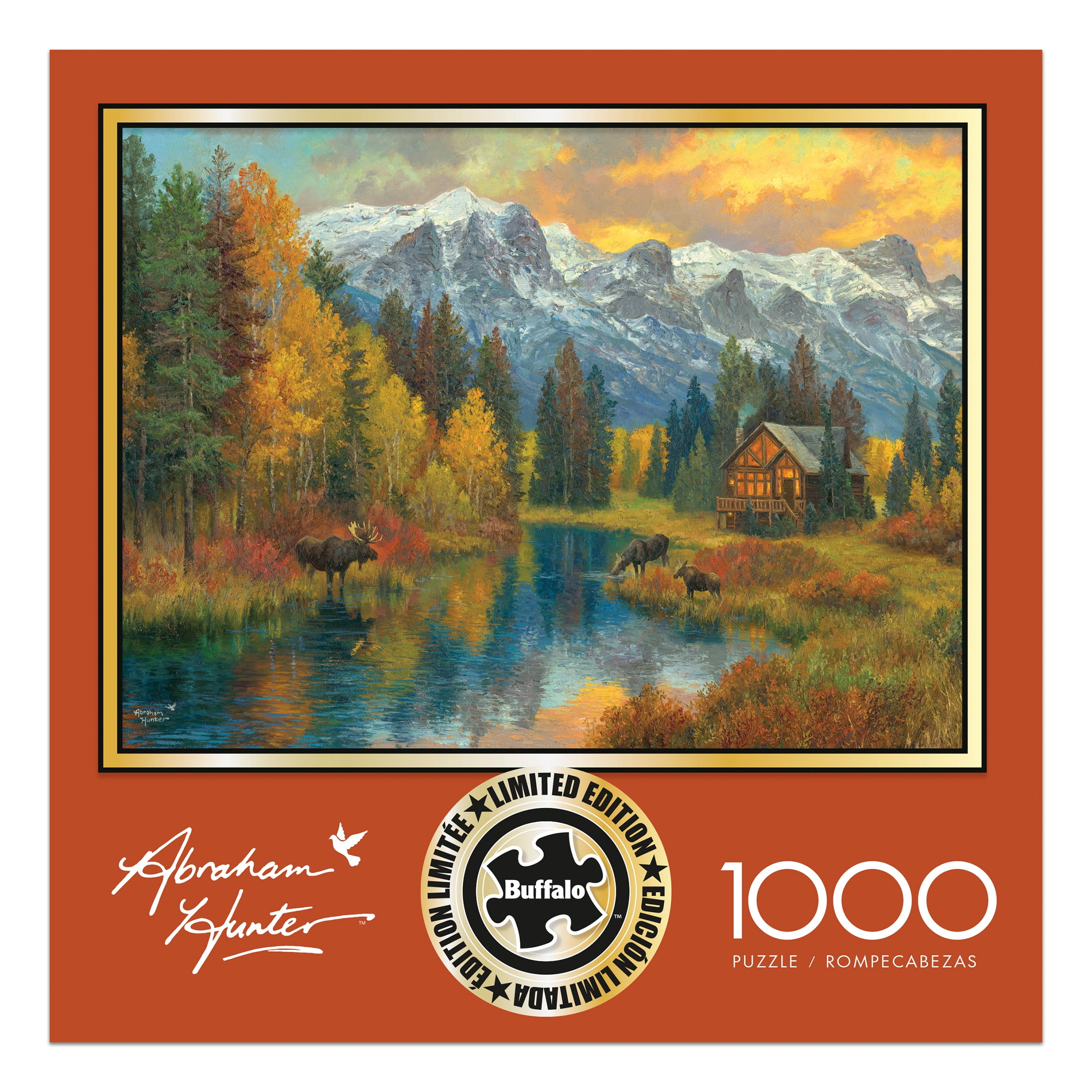 Buffalo Games Abraham Hunter 1000-Piece Interlocking 26.75 x 19.75-Inch Jigsaw Puzzle Assortment for Adults Ages 14+ (Styles May Vary)
