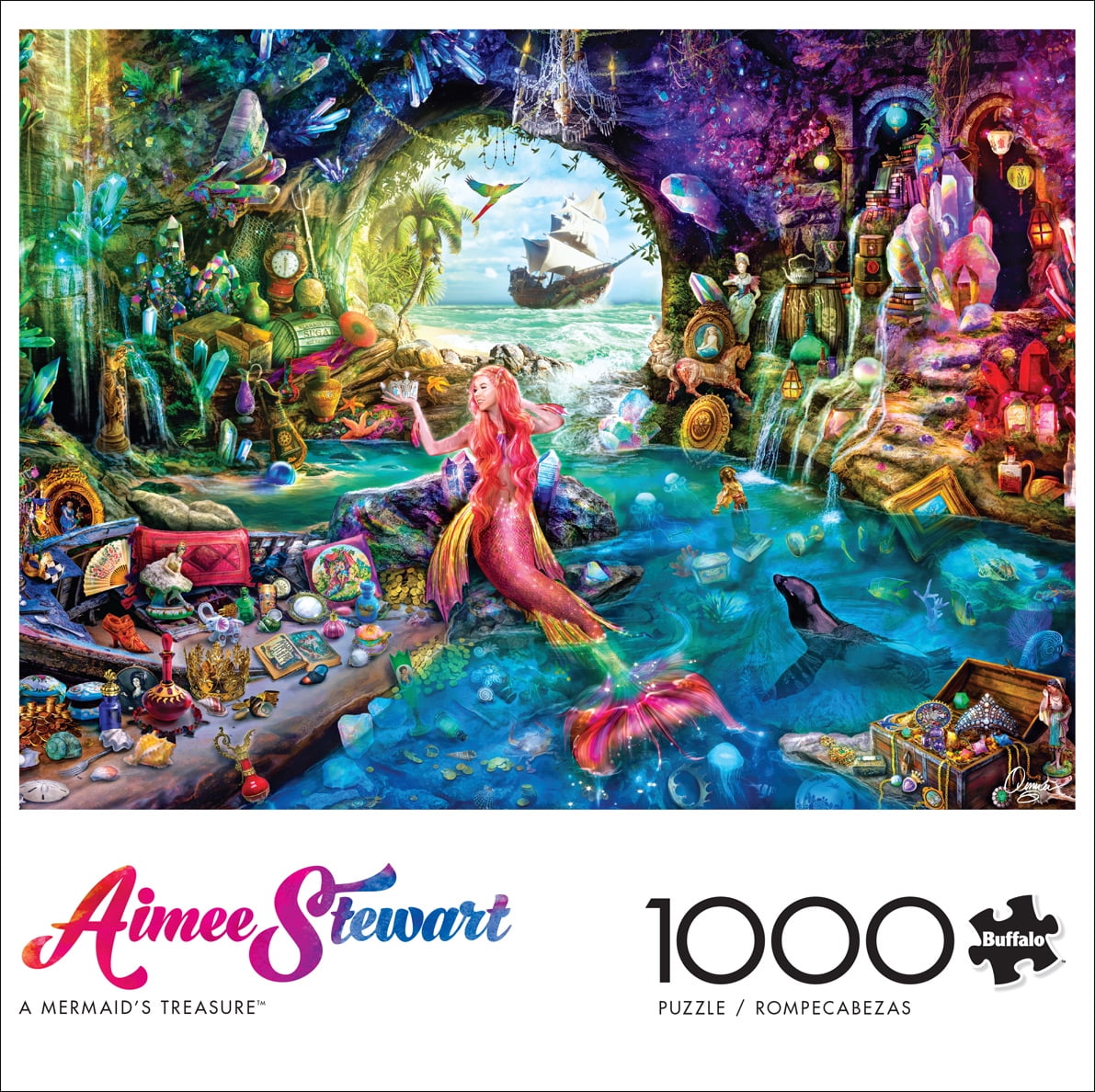 Buffalo Games Aimee Stewart Mermaid's Treasure 1000 Piece Jigsaw Puzzle ...
