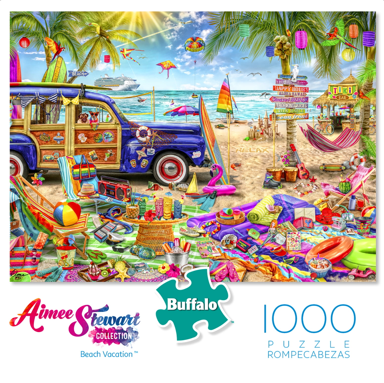 Beach Umbrellas Summer Vacation 1000 Piece Jigsaw Puzzle