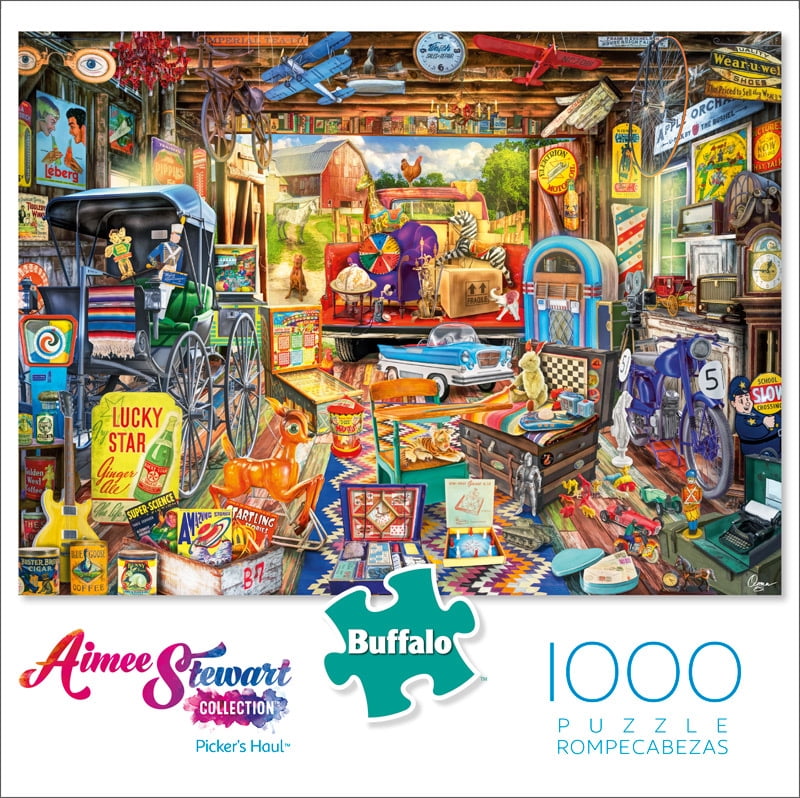 Puzzle Buffalo Games 1000 Pezzi – Aimee Stewart Pixel E Pizza, Arte Colorata