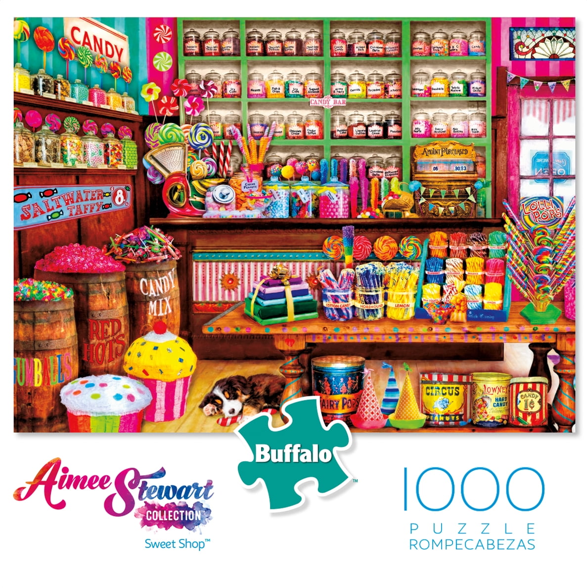 Buffalo Games Aimee Stewart Sweet Shop Puzzle, 1000 Piece