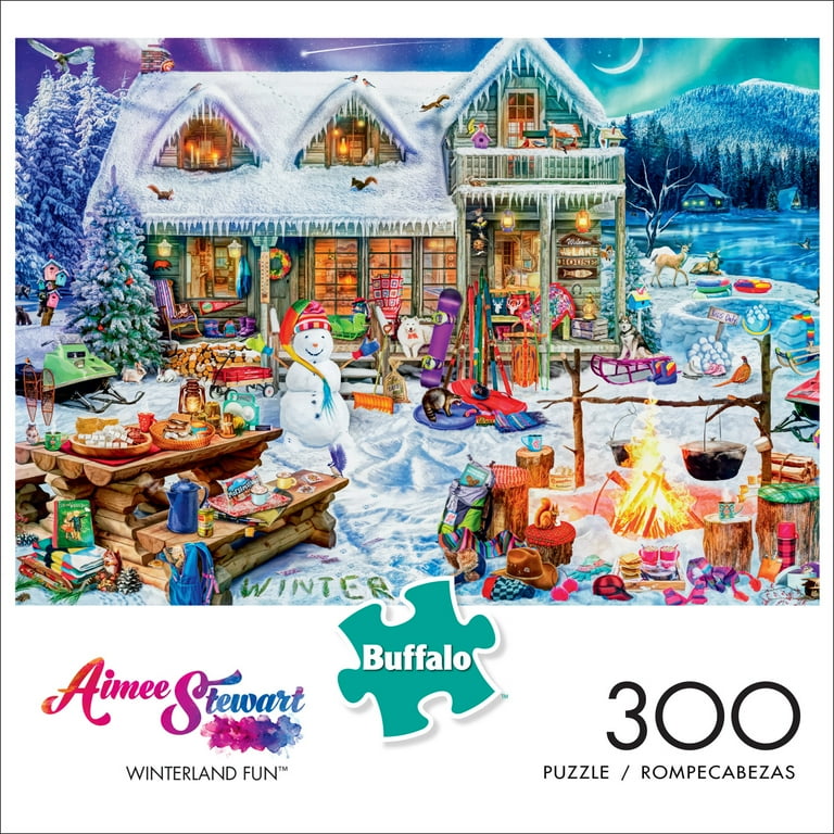 Buffalo Games Winterland Fun 300 Piece Colorful Jigsaw Puzzle by