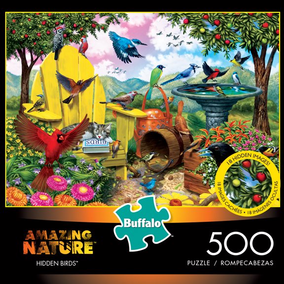 Buffalo Games - Amazing Nature Collection - Hidden Birds - 500 Piece Jigsaw Puzzle