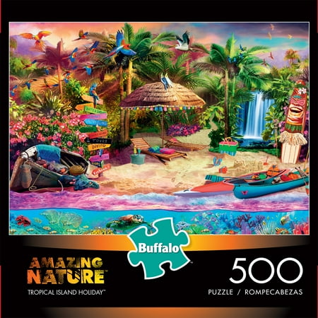 Buffalo Games Amazing Nature - Tropical Island Holiday 500 Pieces Jigsaw Puzzle