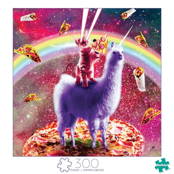 Buffalo Games - Art of Play - Laser Llama Kitty - 300 Piece Jigsaw Puzzle