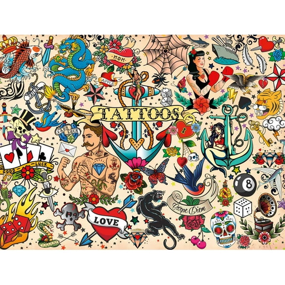 Buffalo Games Art of Play - Tattoopalooza 750 Pieces Jigsaw Puzzle