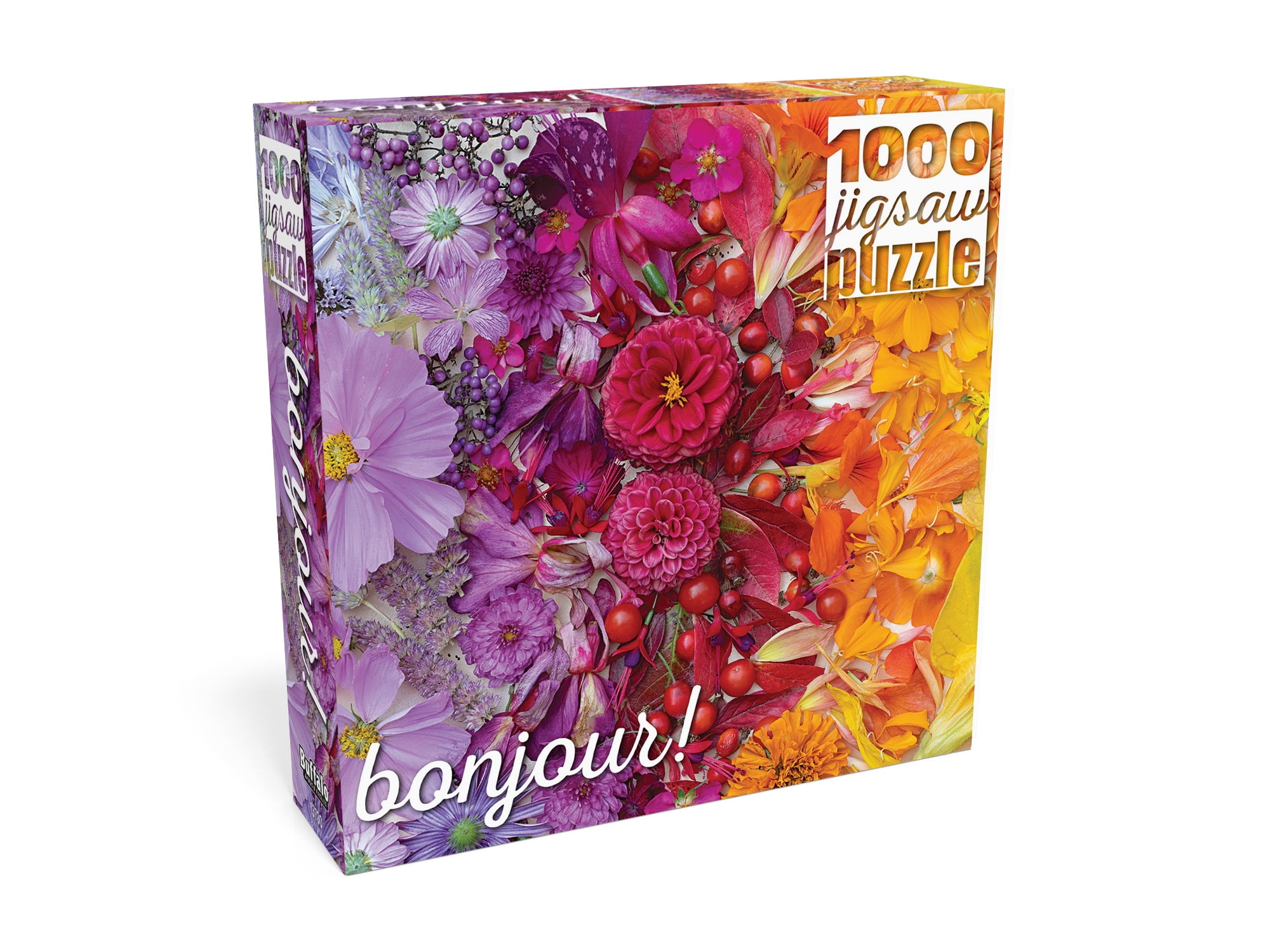 Buffalo Games Bonjour Gradient Flora 1000-Piece Interlocking Jigsaw Puzzle for Adults Ages 14+