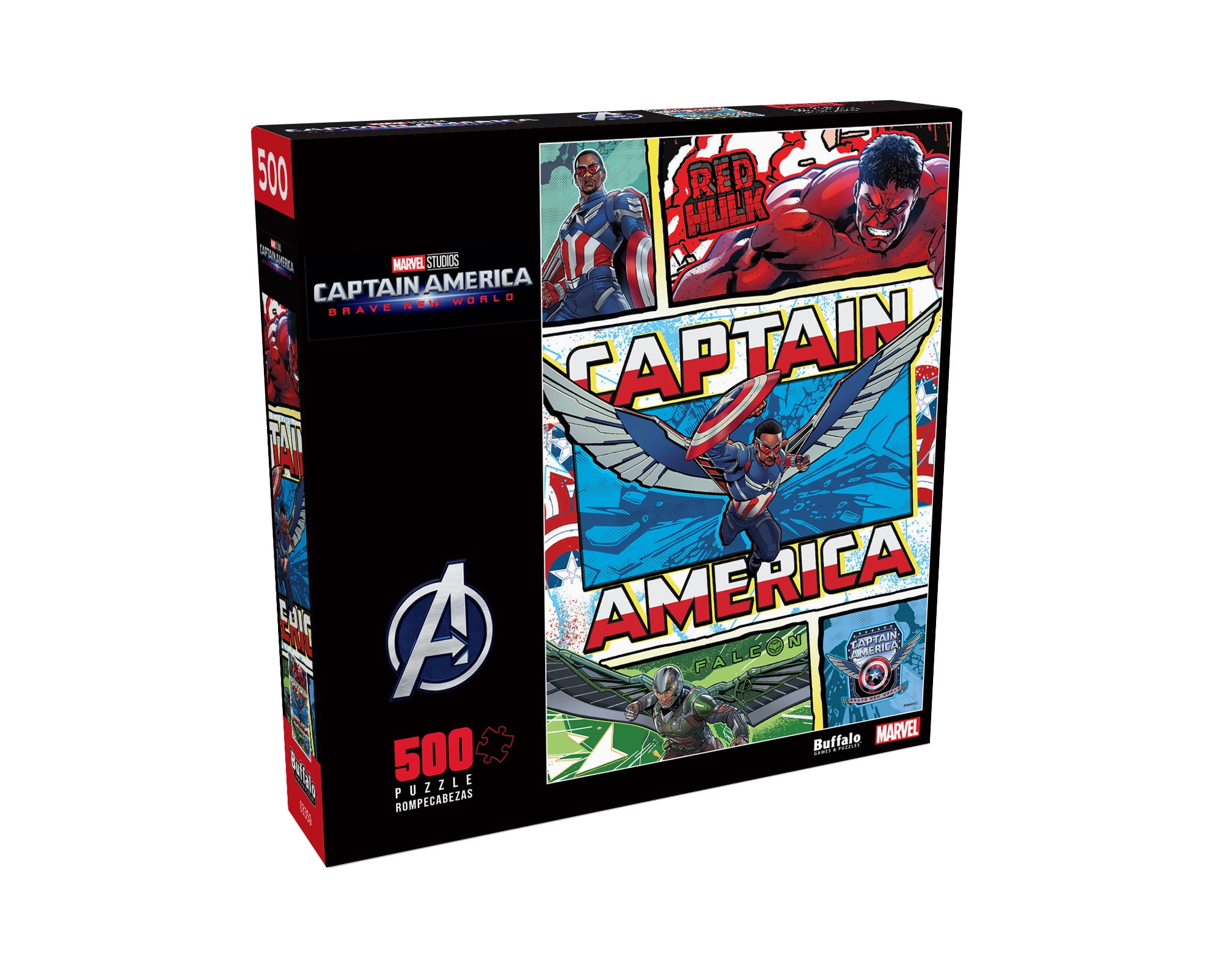 Buffalo Games Captain America Brave New World 500-Piece 21.25 x 15-Inch Interlocking Jigsaw Puzzle for Adults Ages 14+