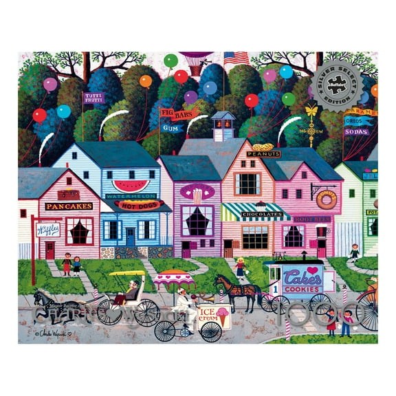 Buffalo Games Charles Wysocki Confection Street 1000-Piece Interlocking Jigsaw Puzzle for Adults Ages 14+
