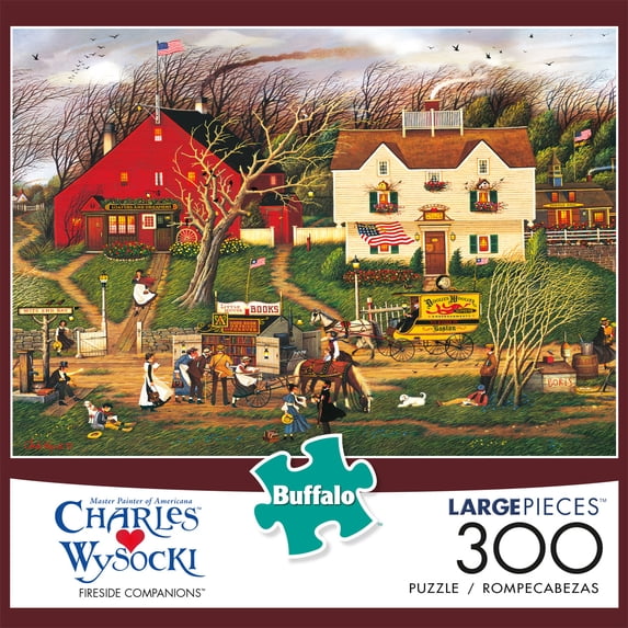 Buffalo Games Charles Wysocki Fireside Companions 300 Pieces Jigsaw Puzzle