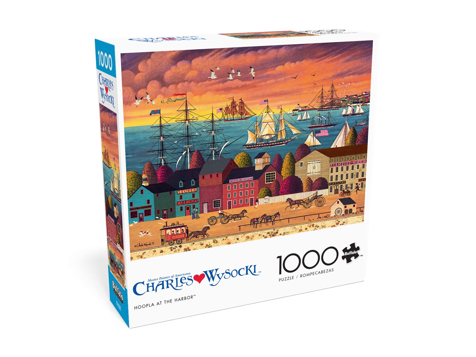 Buffalo Games Charles Wysocki Hoopla at the Harbor 1000-Piece