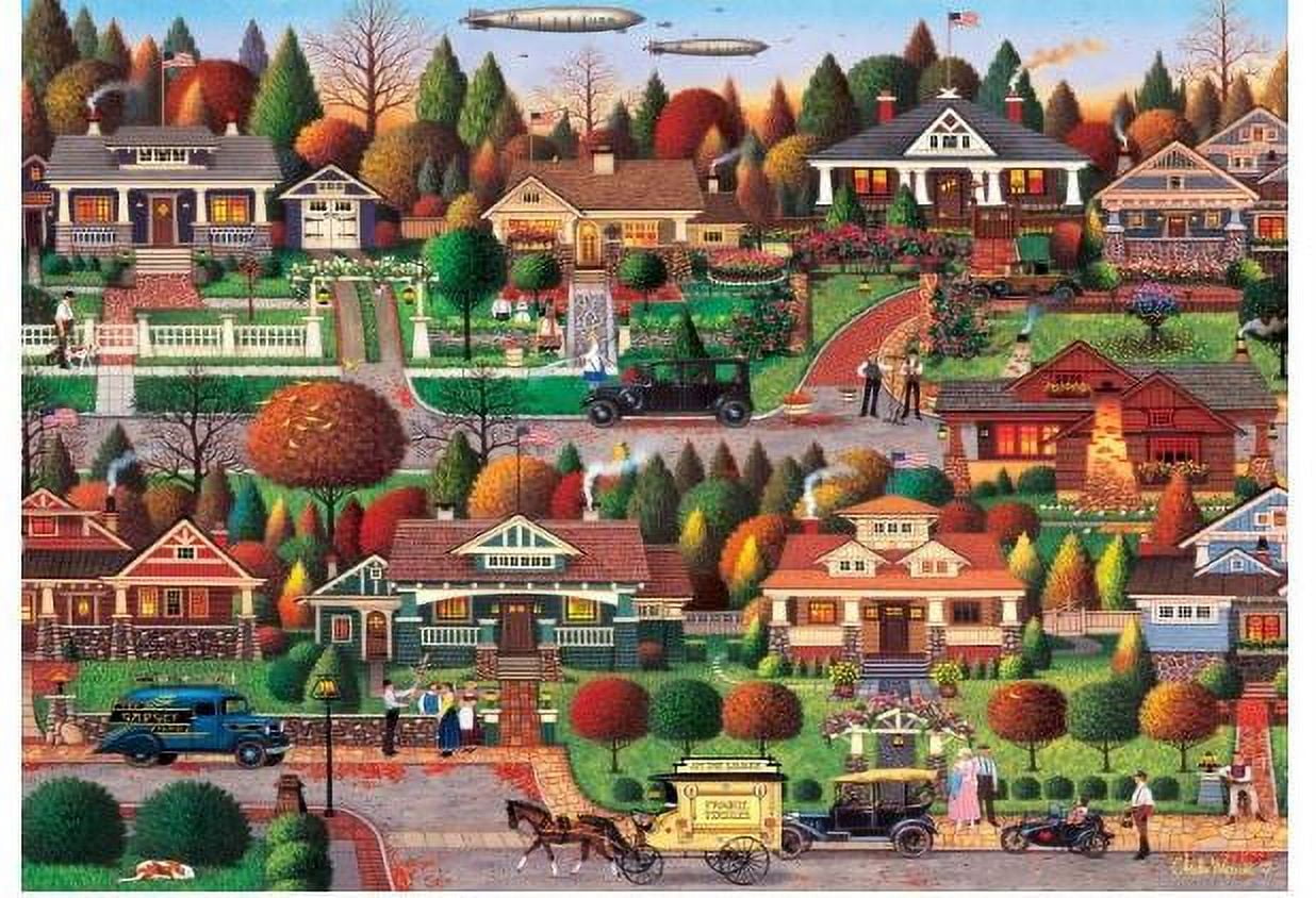 Buffalo Games Charles Wysocki Labor Day in Bungalowville 1000 Pieces Jigsaw Puzzle