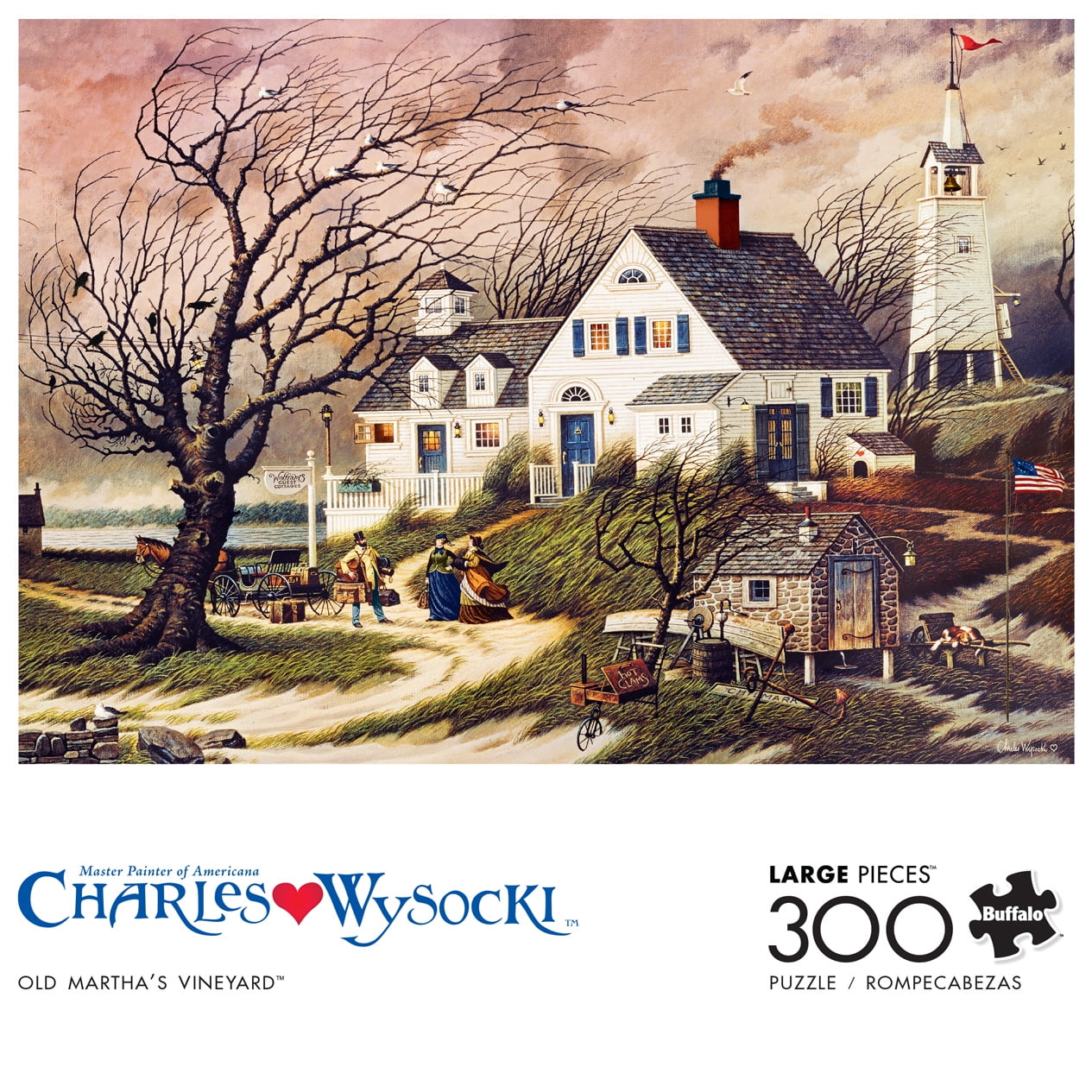 Buffalo Games Charles Wysocki - Old Martha's Vineyard 300 Pieces Jigsaw Puzzle