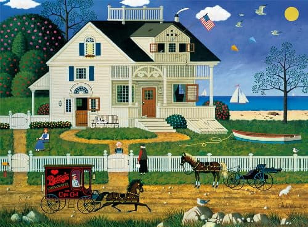 Buffalo Games Charles Wysocki Pickwick Cottage 1000-Piece 26.75 x 19.75-Inch Interlocking Jigsaw Puzzle for Adults Ages 14+