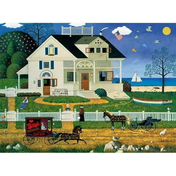 Buffalo Games Charles Wysocki Pickwick Cottage 1000-Piece 26.75 x 19.75-Inch Interlocking Jigsaw Puzzle for Adults Ages 14+