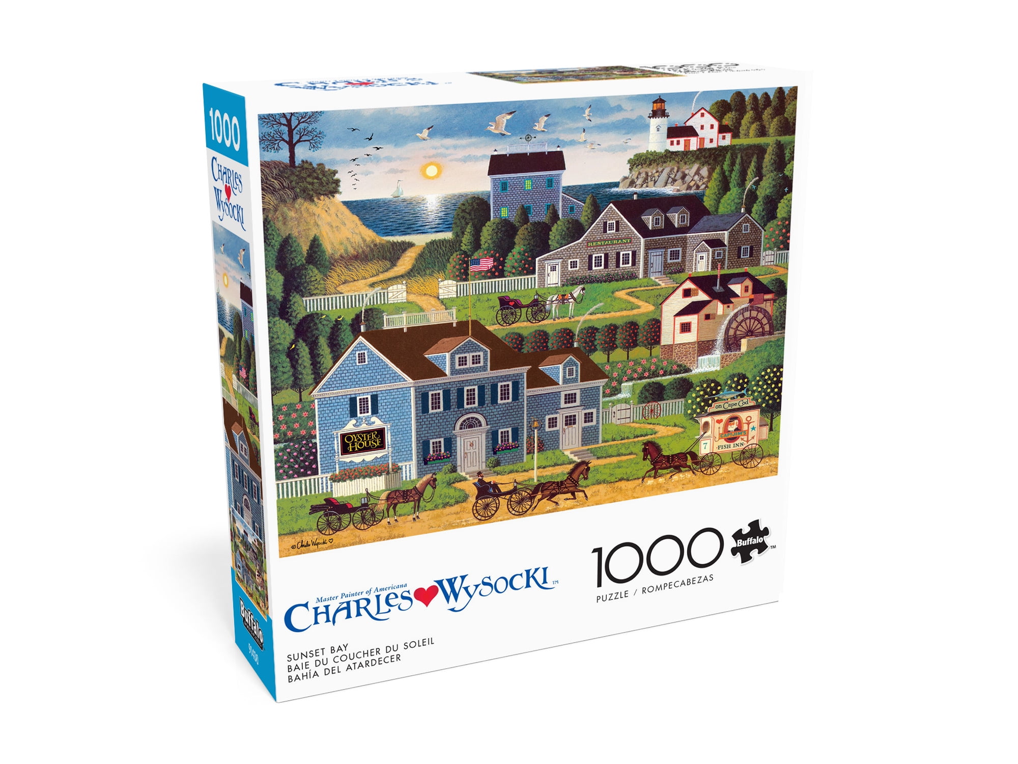 Buffalo Games Charles Wysocki Sunset Bay 1000-Piece 26.75 x 19.75-Inch Interlocking Jigsaw Puzzle for Adults Ages 14+