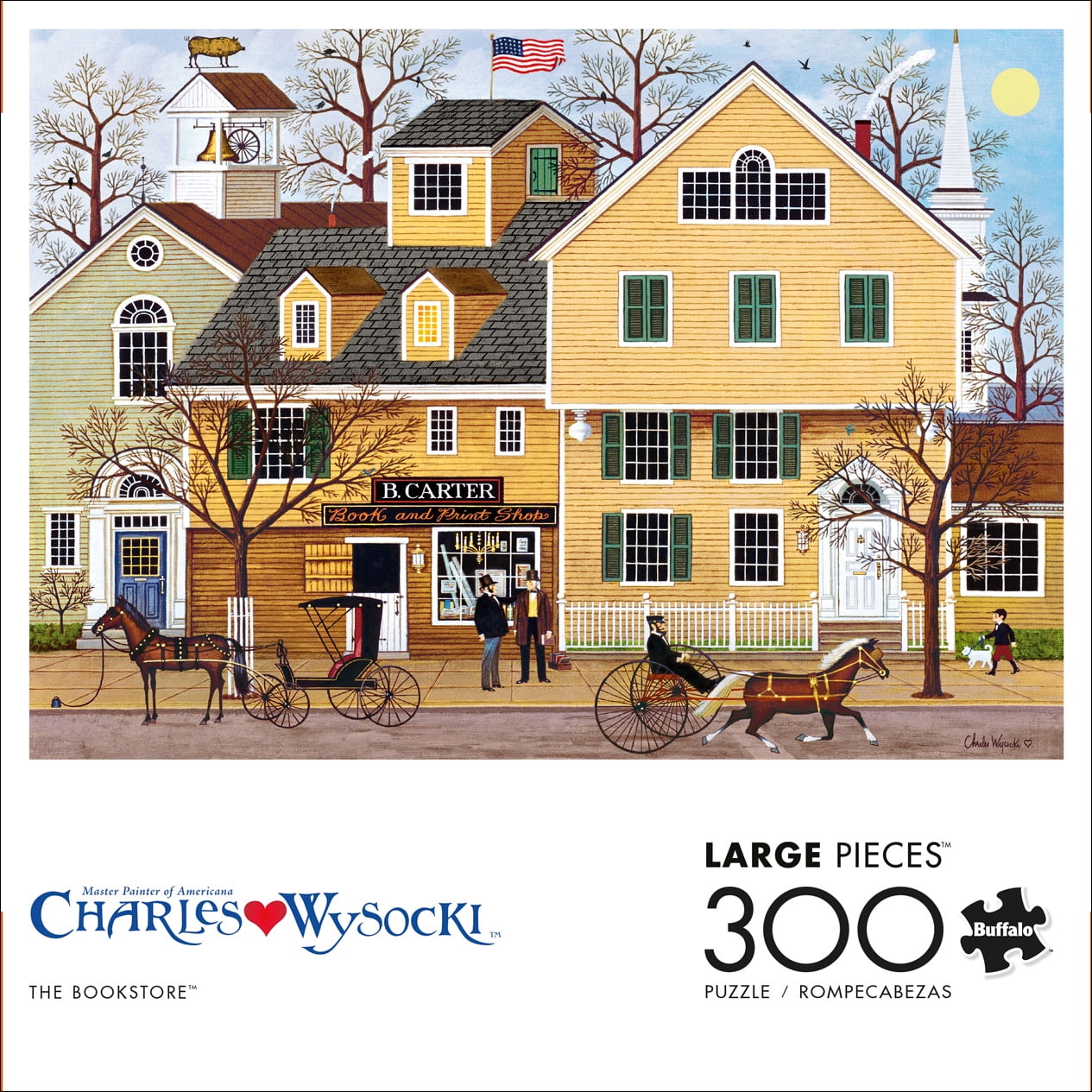 Buffalo Games Charles Wysocki - The Bookstore 300 Pieces Jigsaw Puzzle