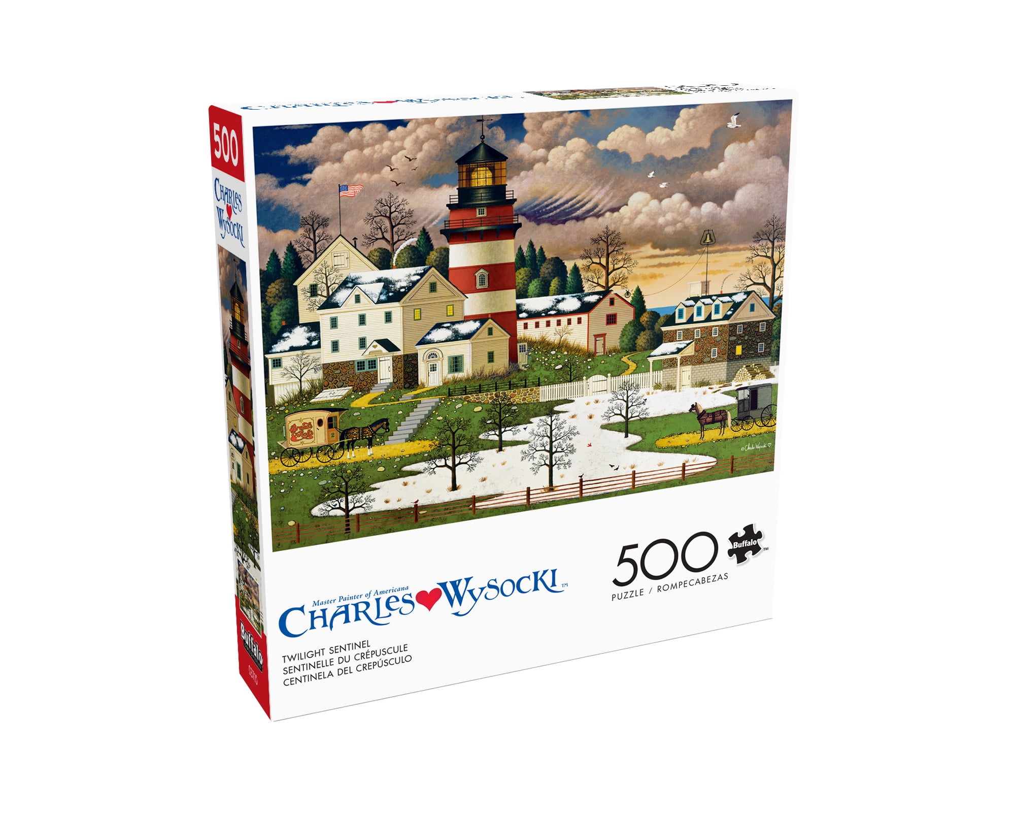 Buffalo Games Charles Wysocki Twilight Sentinel 500-Piece 21.25 x 15 inch Interlocking Jigsaw Puzzle for Adults Ages 14+