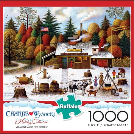 Buffalo Games Charles Wysocki - Vermont Maple Tree Tappers - 1000 Pieces Jigsaw Puzzle