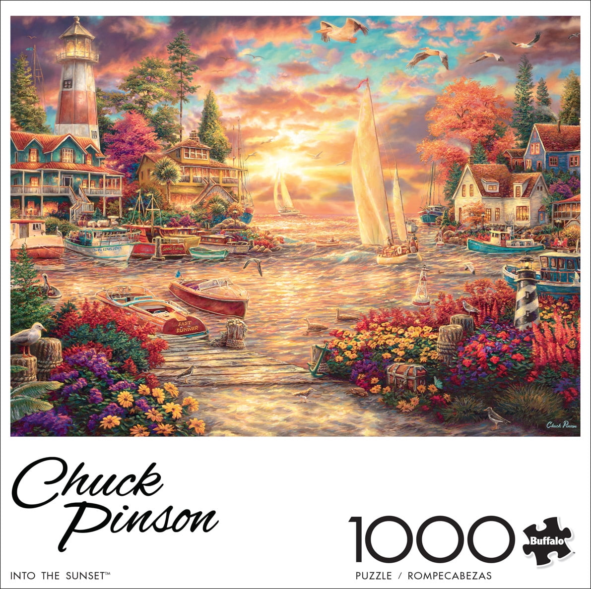 Buffalo Games Pinson Into the Sunset 1000 Pieces Jigsaw Puzzle