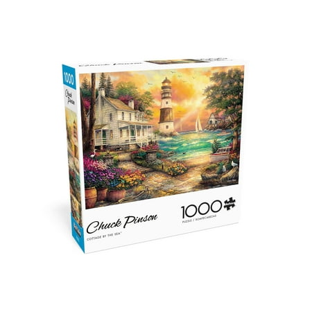 Buffalo Games 1000-Piece Chuck Pinson Collection Cottage by the Sea Jigsaw Puzzle