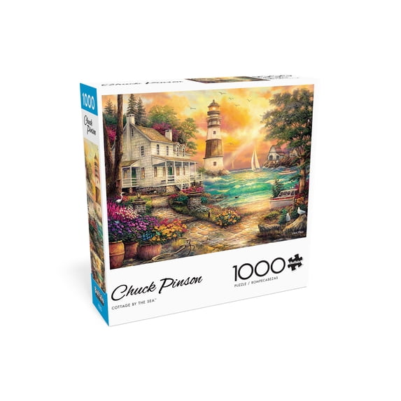 Buffalo Games 1000-Piece Chuck Pinson Collection Cottage by the Sea Jigsaw Puzzle