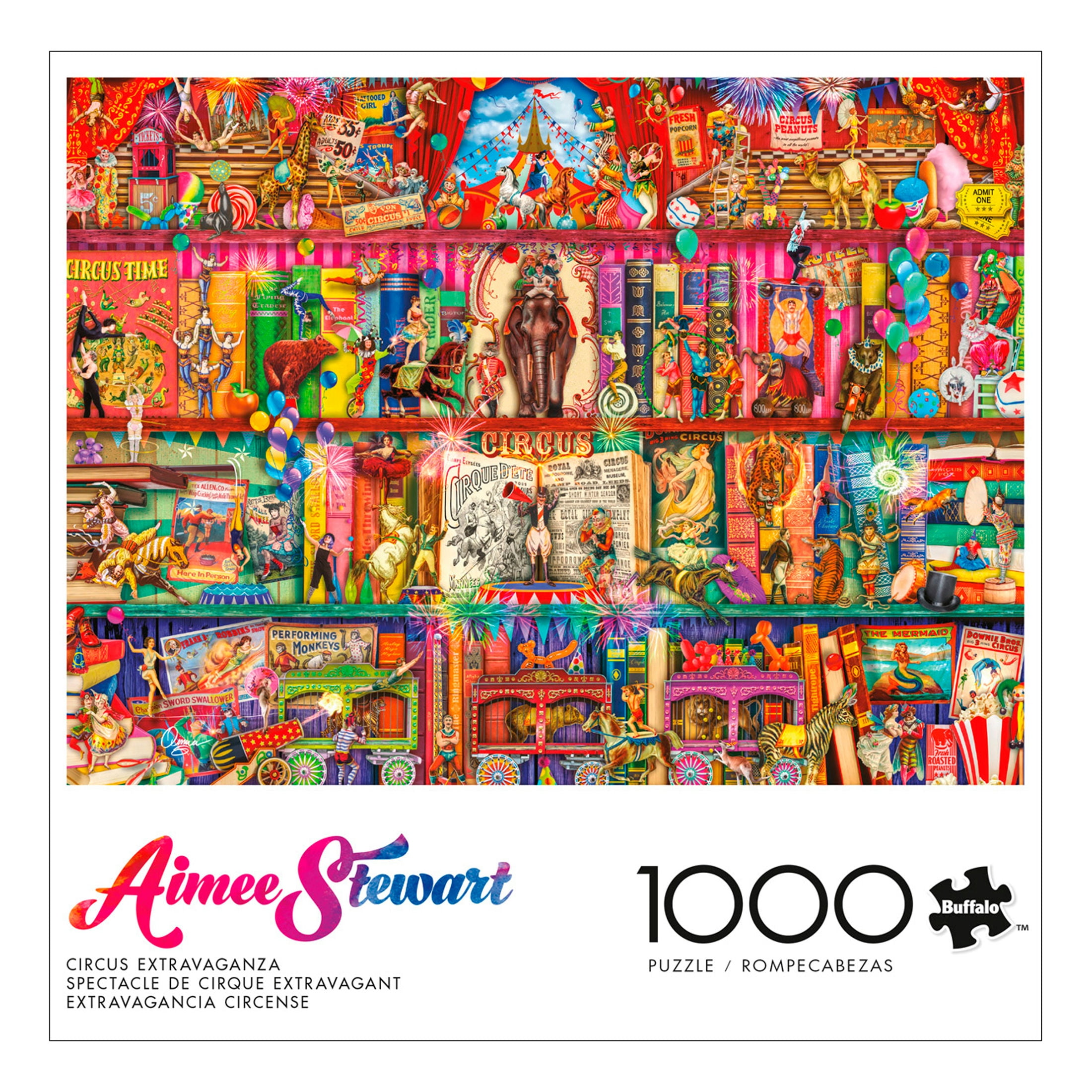 Buffalo Games Circus Extravaganza 1000-Piece 26.75 x 19.75-Inch Interlocking Jigsaw Puzzle for Adults Ages 14+