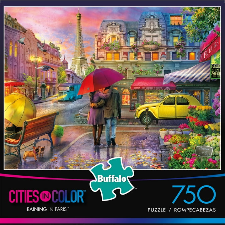 Buffalo Games Cities In Color - Raining In Paris 750 Pieces Jigsaw Puzzle