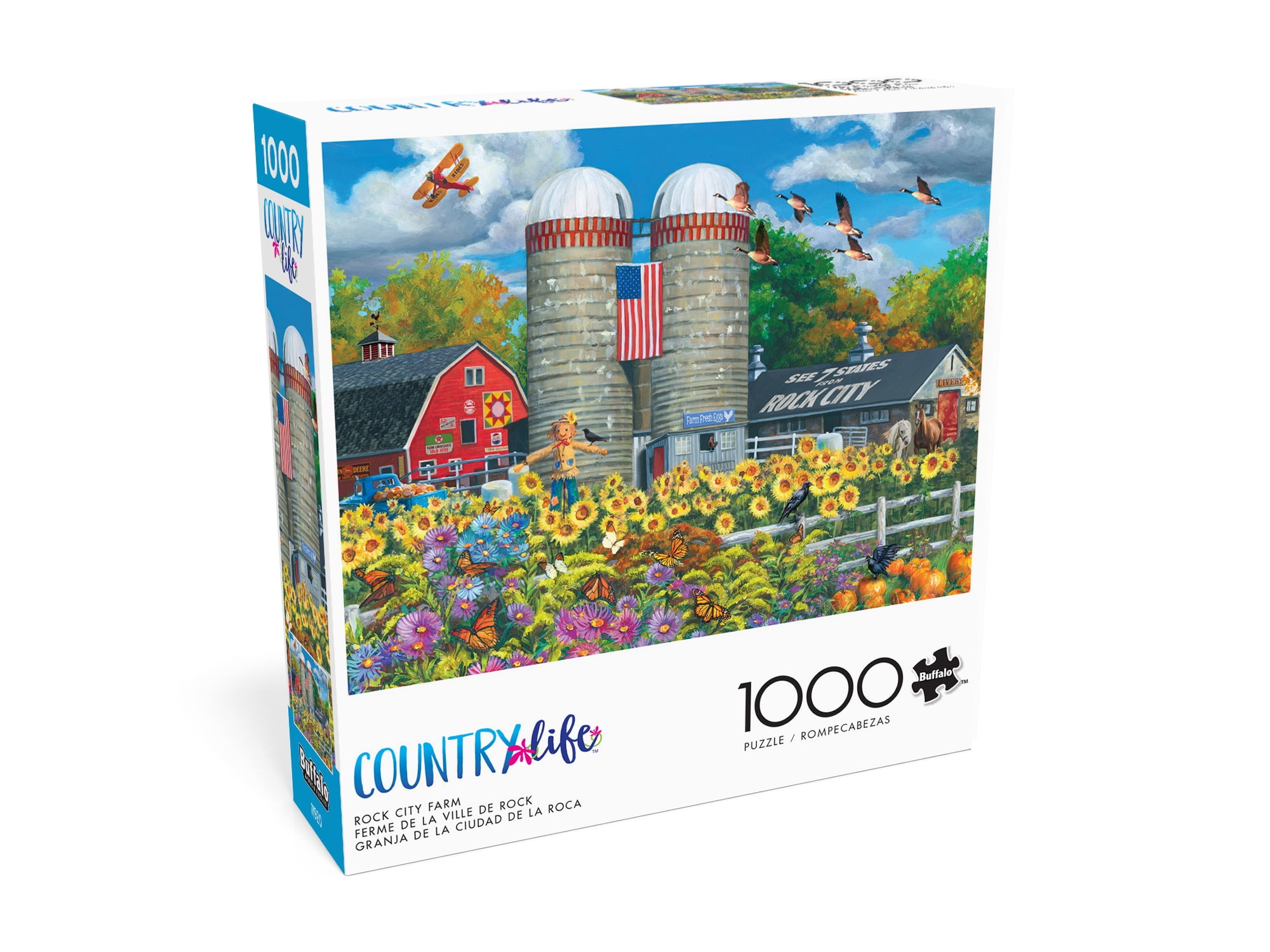 Buffalo Games Country Life Rock City Farm 1000-Piece Interlocking Jigsaw Puzzle for Adults Ages 14+