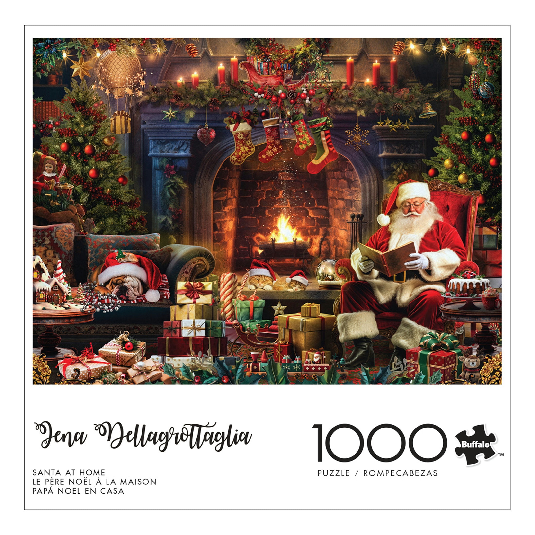 Buffalo Games Country Life Santa at Home 1000-Piece 26.75 x 19.75-inch Interlocking Jigsaw Puzzle for Adults Ages 14+