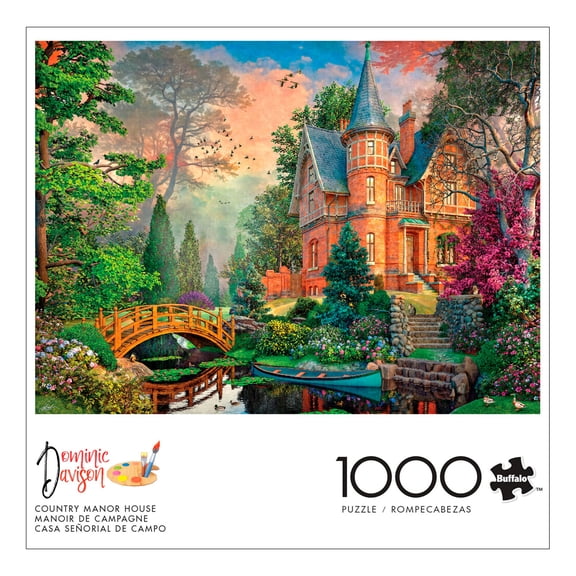 Buffalo Games Country Manor House 1000-Piece 26.75 x 19.75-Inch Interlocking Jigsaw Puzzle for Adults Ages 14+