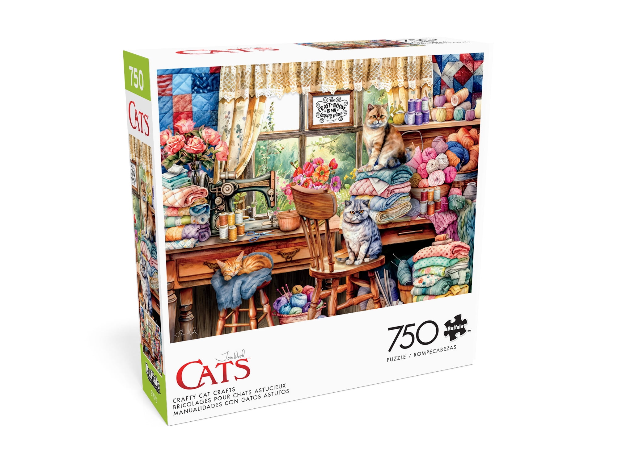 Buffalo Games Crafty Cat Crafts 750-Piece Adult Interlocking 24 x