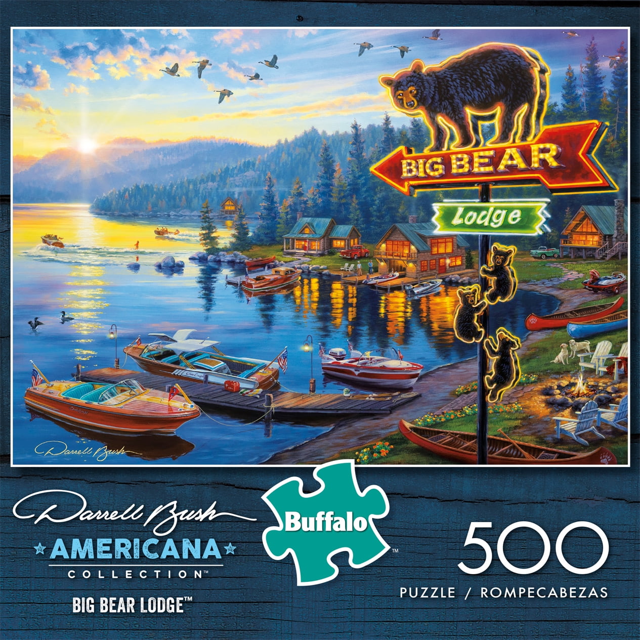 Buffalo Games - Darrell Bush - Big Bear Lodge - 500 Piece Jigsaw Puzzle
