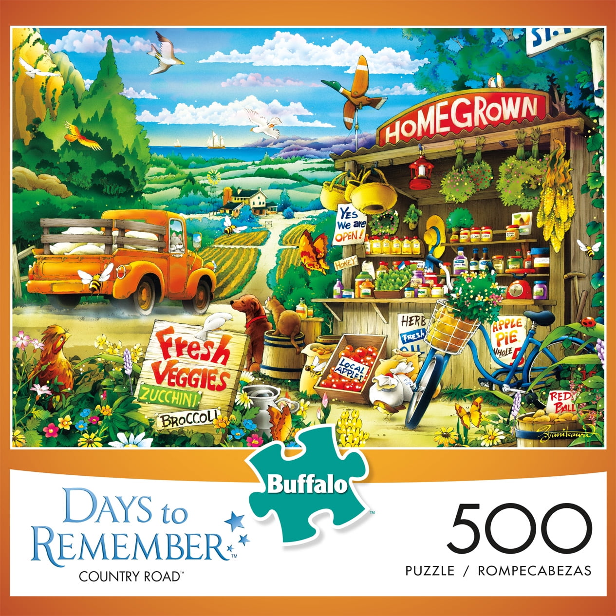 Buffalo Games 500-Piece Days to Remember Collection Country Road Jigsaw Puzzle