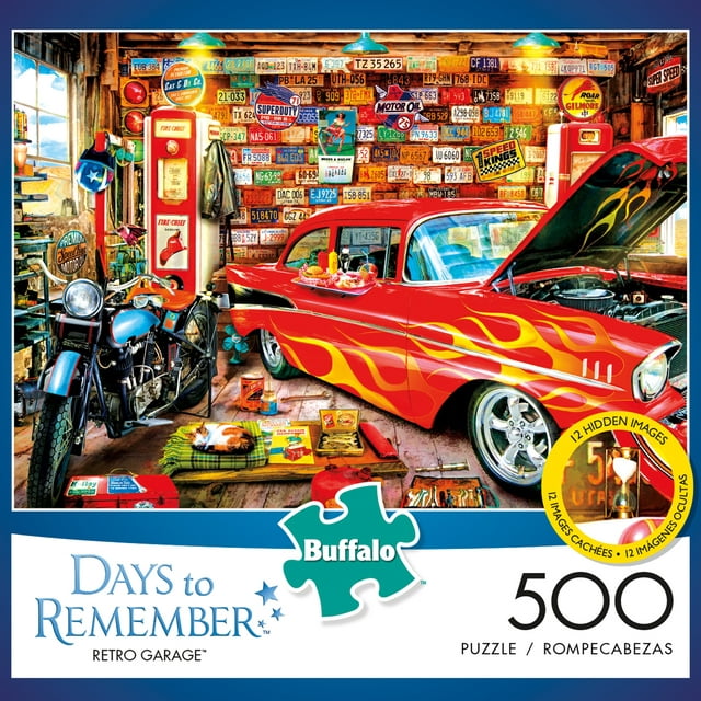 Buffalo Games Days to Remember Retro Garage Puzzle, 500 Piece