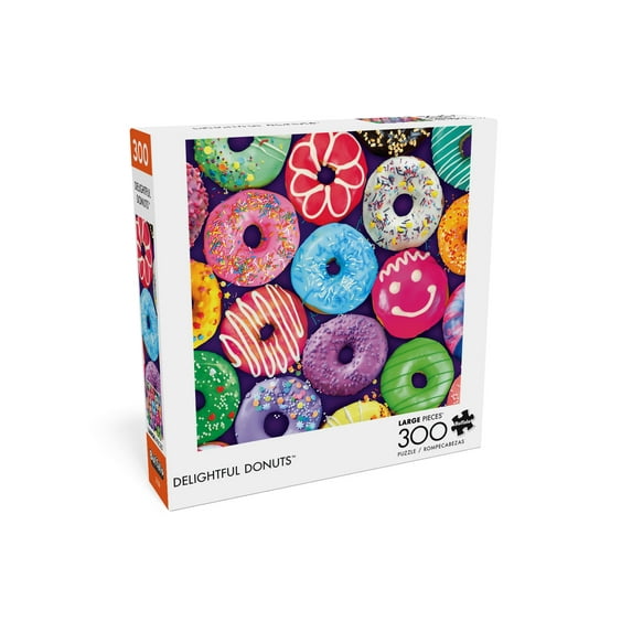 Buffalo Games Delightful Donuts 300-Piece Interlocking Jigsaw Puzzle for Adults Ages 14+