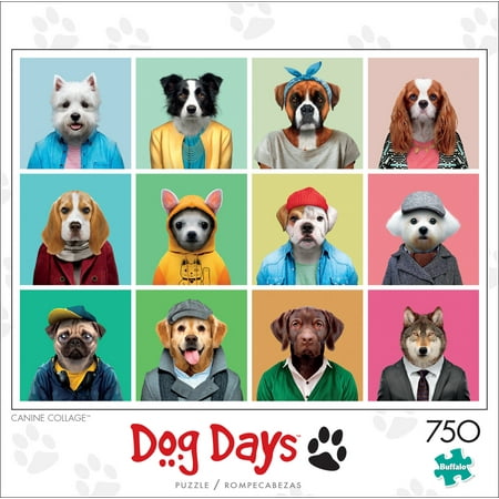 Buffalo Games Dog Days Canine Collage 750 Pieces Jigsaw Puzzle