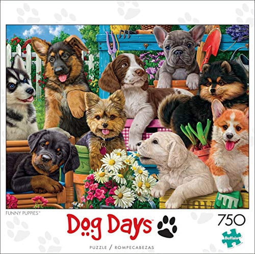 Buffalo Games - Dog Days - Funny Puppies - 750 Piece Jigsaw Puzzle