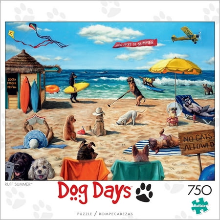 Buffalo Games Dog Days Ruff Summer 750 Pieces Jigsaw Puzzle