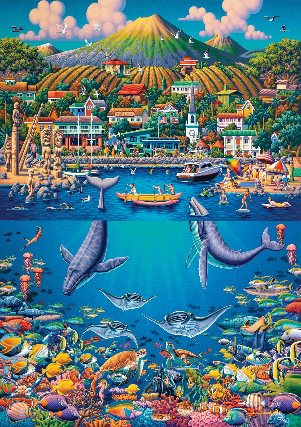 Aazon.co: Buffalo Gaes - Jaes Ertke - Siple Succulents - 300 Piece Jigsaw Puzzle For