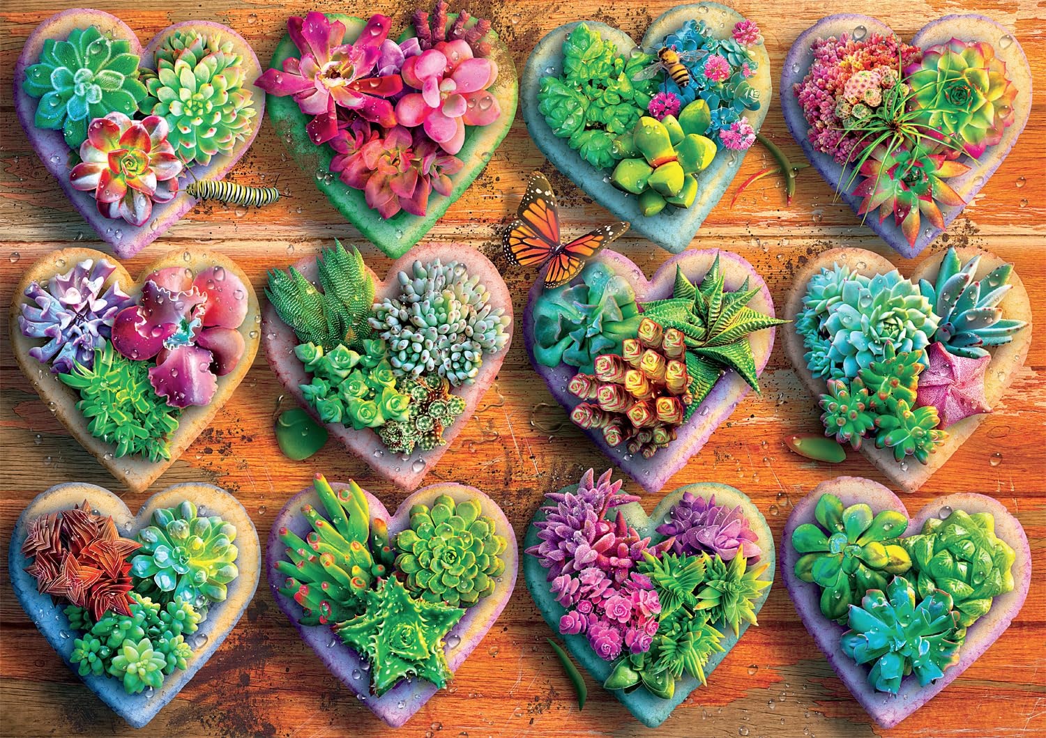 Buffalo Games Eduard MMF7 Heart Succulents 300 Piece Jigsaw