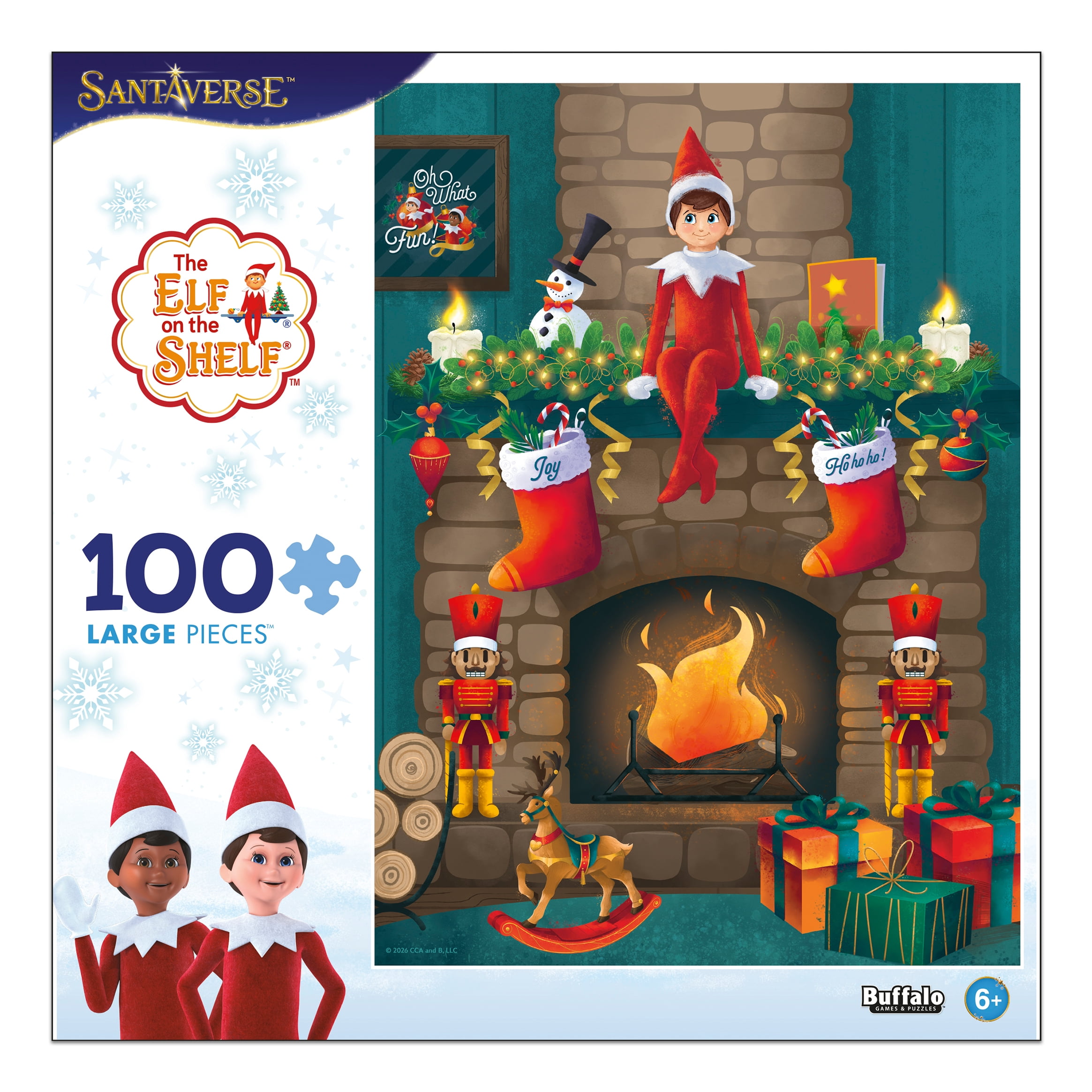 Buffalo Games Elf on the Shelf 100-Piece Interlocking Jigsaw Puzzle for Adults Ages 6+