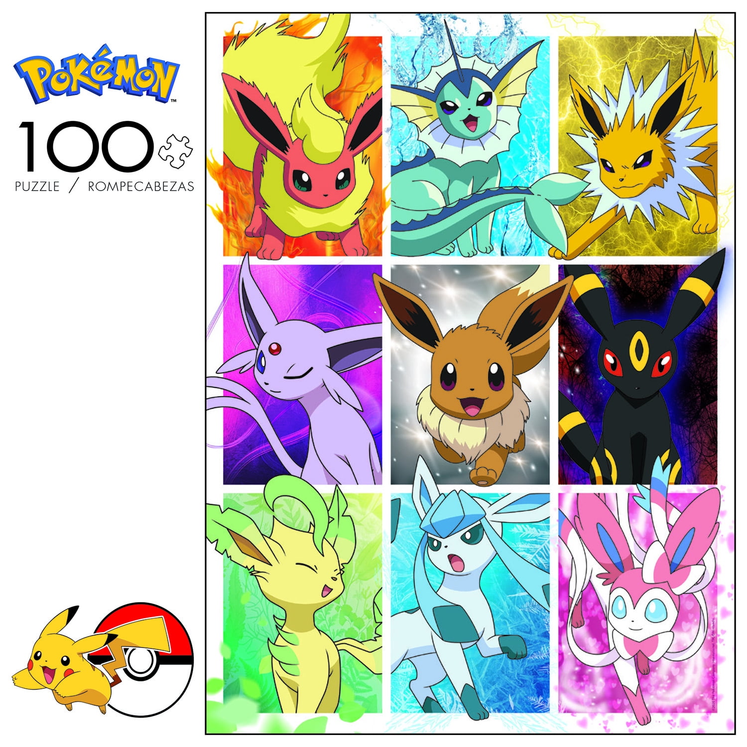 Buffalo Games Entertainment Pokemon Eevee Evolutions Frames 100 Pieces  Jigsaw Puzzle