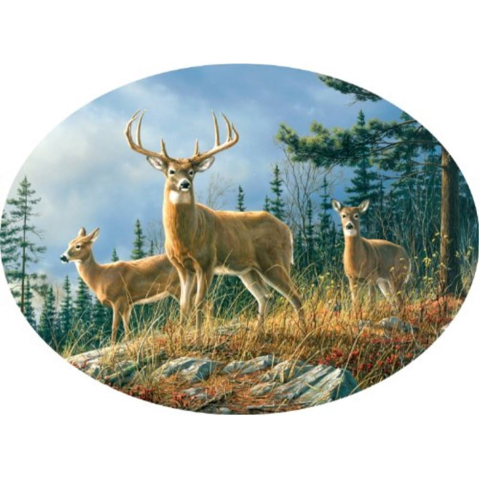 Buffalo Games Hautman Brothers Collection Autumn Whitetails Oval