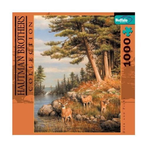 Buffalo Games Hautman Brothers Collection Deer & Pines Puzzle, 1000 Piece